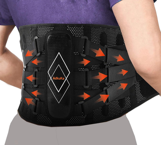 M1-beifen Back Brace for Lower Back Pain Relief, Three-Adjustable Elastic System, 7X Lumbar Support Belt for Men/Women, Ergonomic and Breathable Lumbar Pad for Herniated Disc, Sciatica
