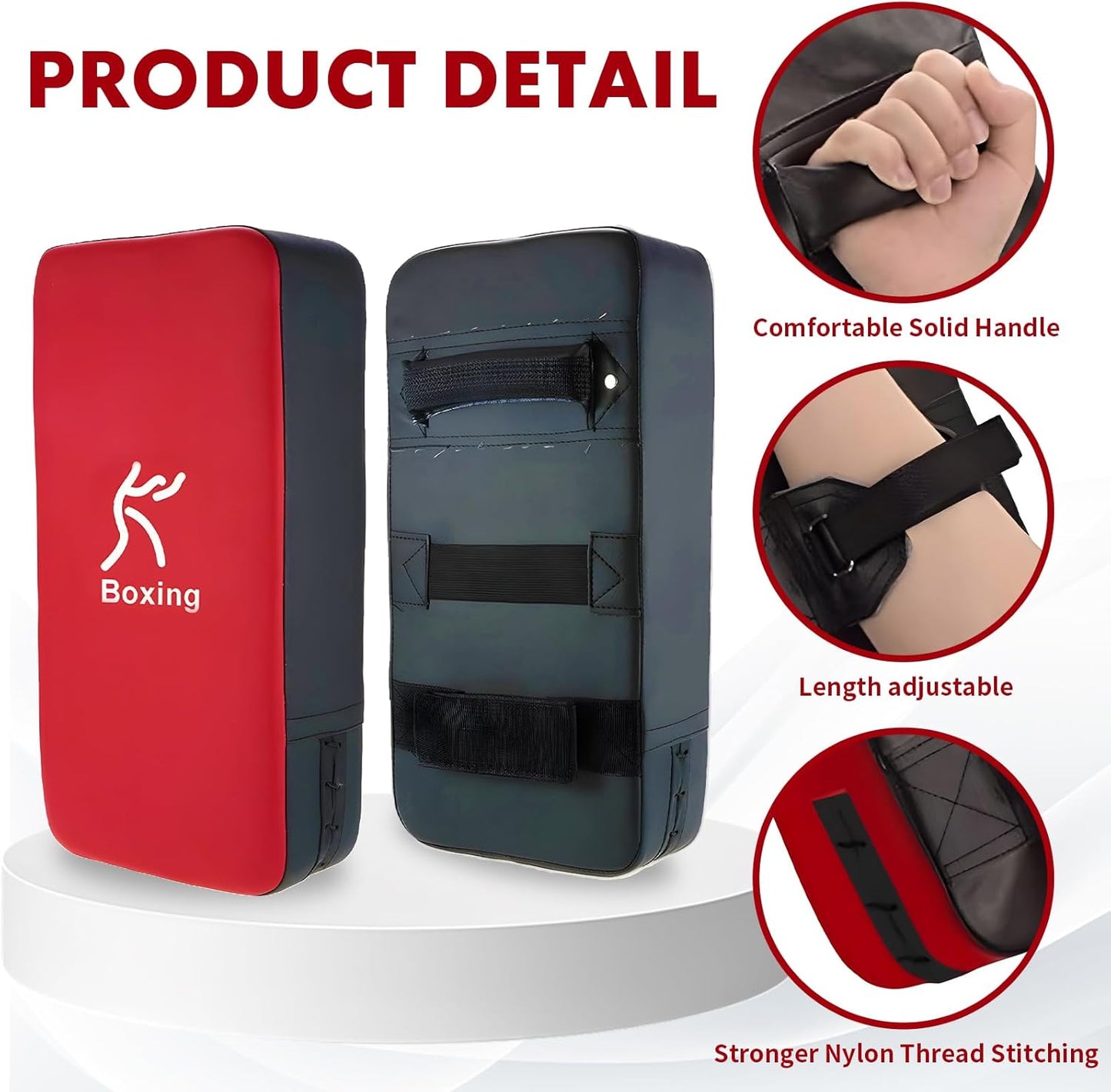 LuiceABC One Karate Taekwondo Boxing Kick Punch Adjustable Soft Shield Durable Training Pad for Boxing, Training and Protecting Your Palm, Wrist and Decreasing The Shock