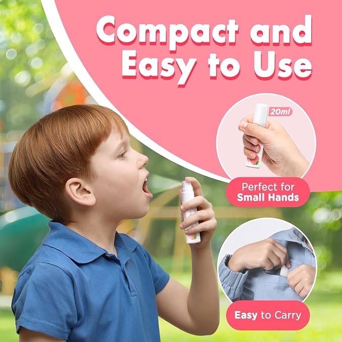 Mouth Spray for Kids Toddler Toothpaste Helper Fluoride Free Baby Toothpaste Cavity Protection Oral Care with Natural P113+ Antibacterial Peptide for Newborns to Age 12(Flavor Free)