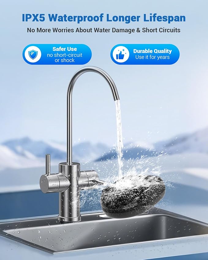 Rechargeable Ultrasonic Retainer Cleaner Machine | 50kHz 1.9 inch Ultra-Thin Portable | Night Guard Aligners Jewelry |6pcs Cleaner Tablets Included | Quick & Deep Clean Modes | Oral Dental Care