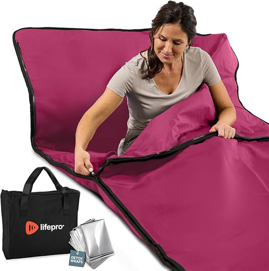 LifePro RejuvaWrap Infrared Sauna Blanket for Detox & Relaxation – Available in 5 Colors & 3 Models – Portable Far Infrared at Home Sauna for Muscle Relief, Circulation & Recovery – 9 Heat Levels