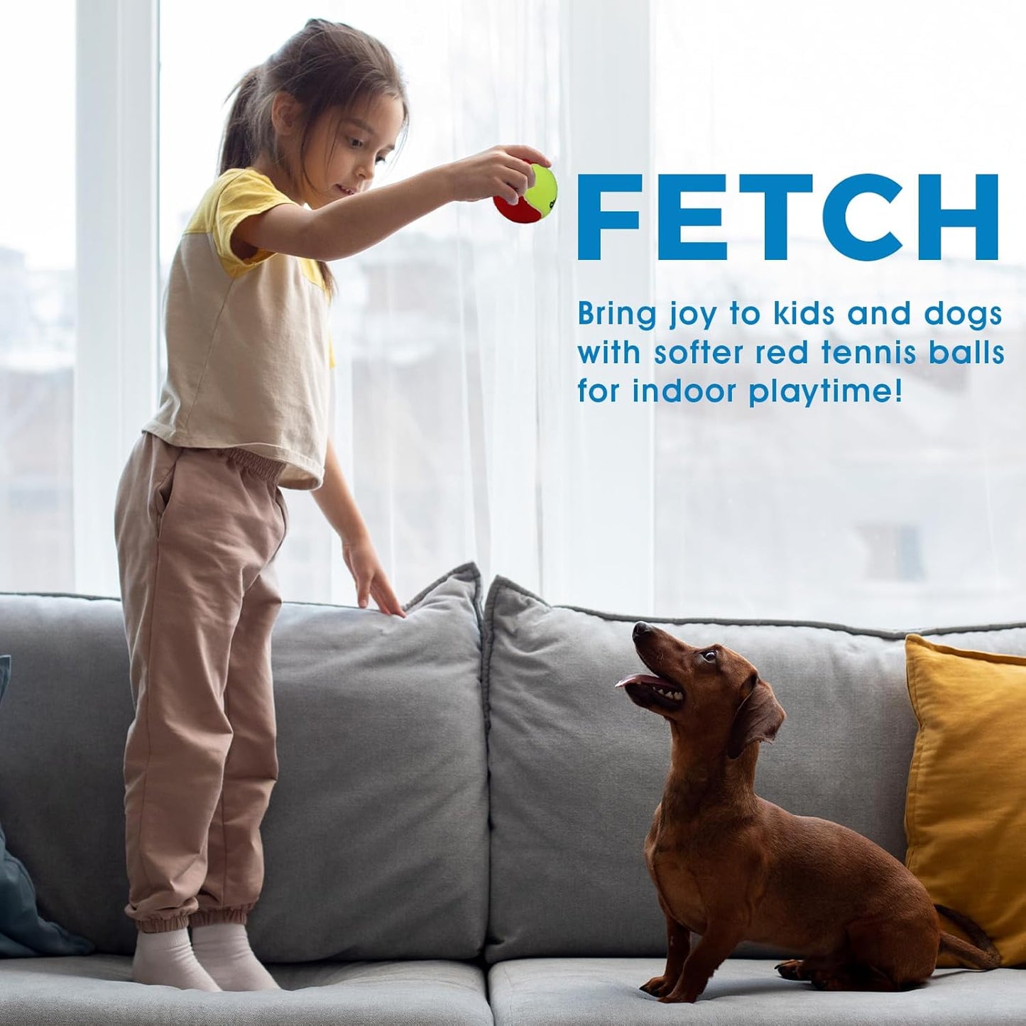 LITIAN Kids Tennis Balls – 50% 75% Low Compression Red Orange Balls with Durable Felt – Softer Than Regular Tennis Balls, Great for Youth Training & Dog Play (12 & 30 Pack)