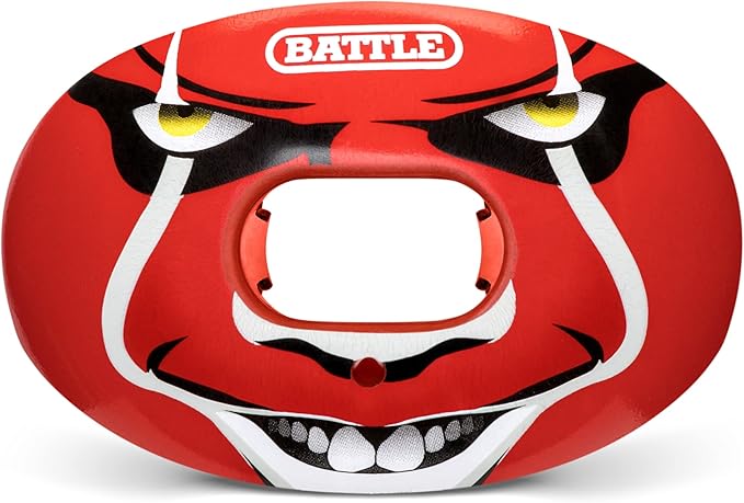 Battle Sports Oxygen Football Mouthguard - Football Mouth Guard with Strap, Superior Airflow & Better Performance, Maximum Breathability, Works with Braces