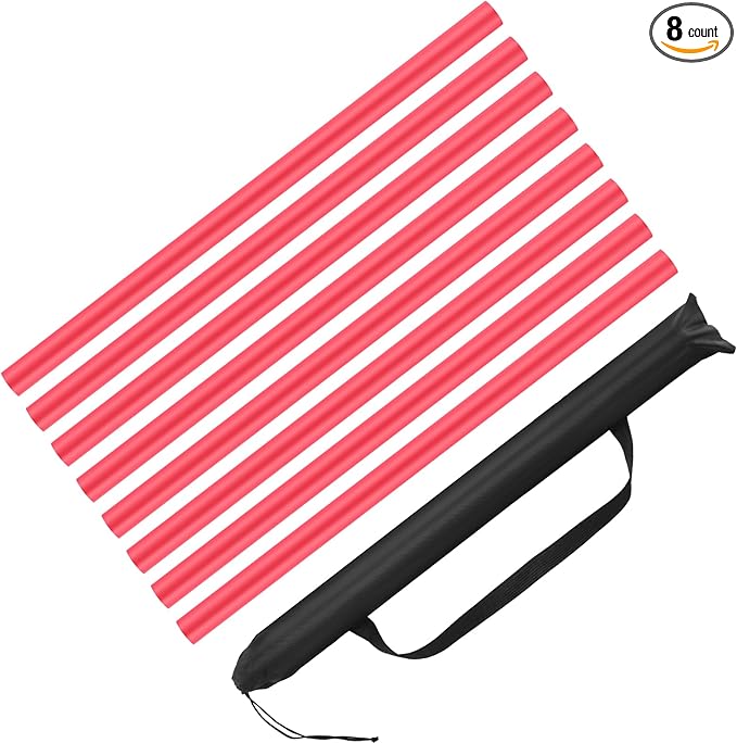 8 Pieces 23.6 Inches Foam Padded Escrima Sticks for Safe Practice Training Martial Arts and Karate with 4 Carry Bag Case