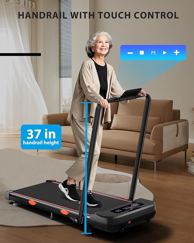 340lb Capacity Walking Pad Treadmill with 12% Incline, Big LED Display Under Desk Treadmill Support Full Manual/3-Preset Countdown/App Mode, Portable Treadmills for Small Spaces
