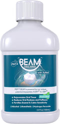 PEP+ BEAM Alcohol-Free Fluoride-Free Mouthwash with Peptides & Xylitol – Oral Rinse for Enamel Strength, Gum & Tissue Support, Fresh Breath & Microbiome Balance – Dentist Inspired, Travel Size 3.4 oz