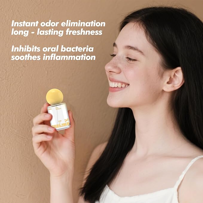 Oral Spray – Fresh Breath, Dual Cooling Experience & Convenient On-The-Go Design – Perfect for Freshening Breath Anywhere, Anytime (Orange, 2 Count)