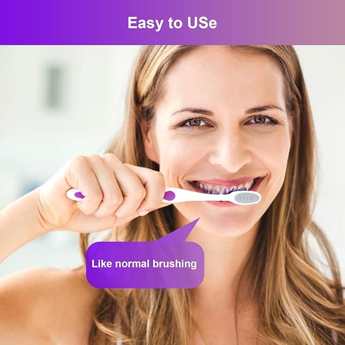 Purple Toothpaste for Teeth Whitening, Color Correcting Purple Whitening Toothpaste for Yellow Teeth, Gentle Stain Remover, Brighten & Refresh Your Smile