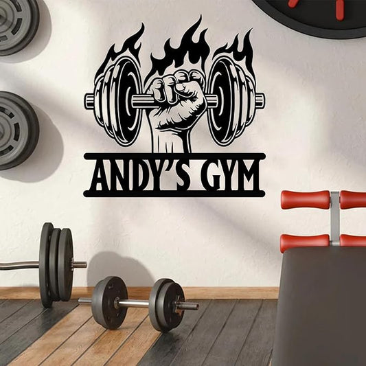 Luxury Personalized Gym Metal Sign, Custom Home Gym Sign, Home Gym Decorations, Gifts for Fitness Lovers, Workout Room Decor, Gym Signs for Home Gym, Christmas Gifts 2