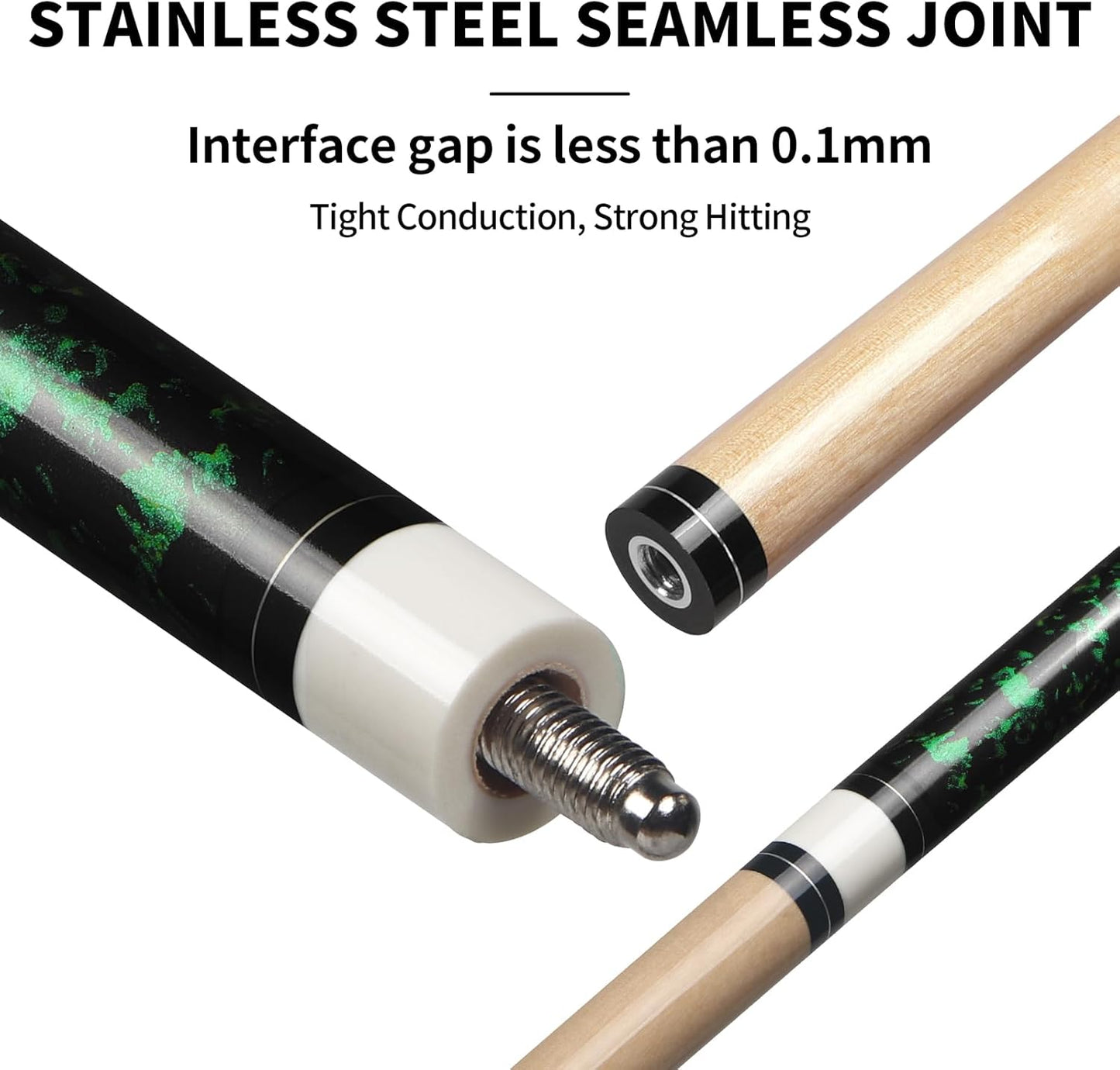 LOTKEY Pool Cue Set of 4-58 Inch 18~21 oz Canadian Maple Professional Billiard Cue Sticks, Pool Cue Stick with Extra 2 Pool Chalks, Pool Sticks for Adults, Durable, for Billiard Players