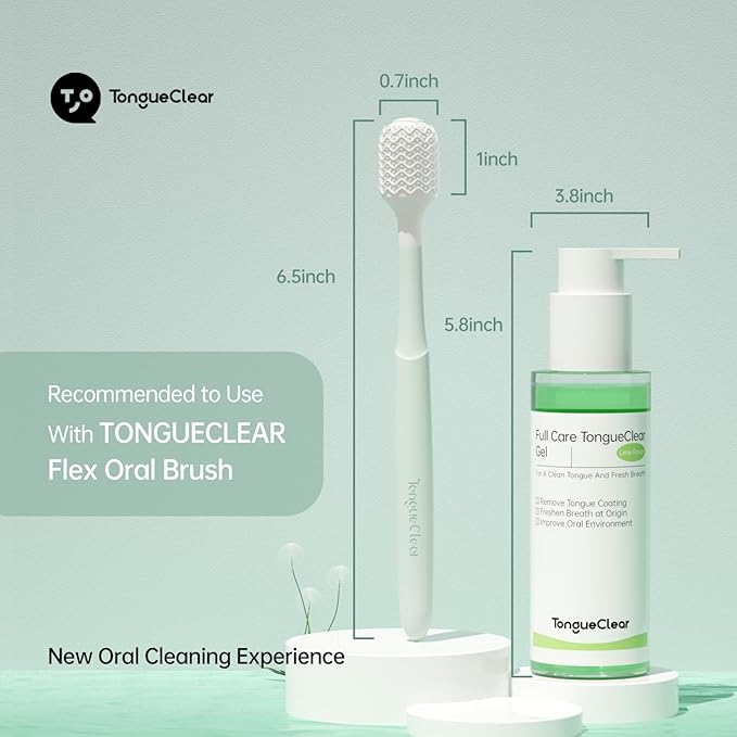 Oral Mucosal Cleaner & Gel Kit | Silicon Oral Cleaner with Air Bag | Mouth Odor Eliminator | Fresh Mint (Set of 1)…