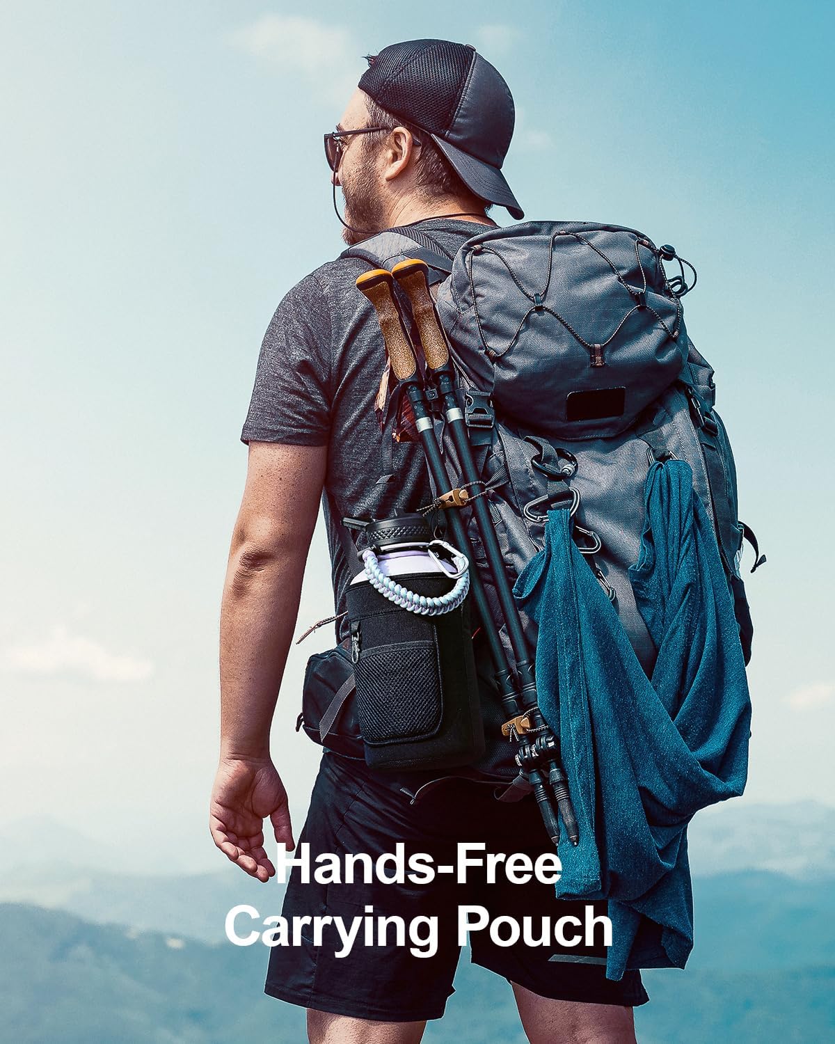 Insulated Water Bottle 64oz,Half Gallon Water Flask Stainless Steel, Cold for 48 Hrs,BPA-Free & Leakproof -with Paracord Handle, Strap,Straw Spout Lids,Large Jug for Gym Sports,Purple Green