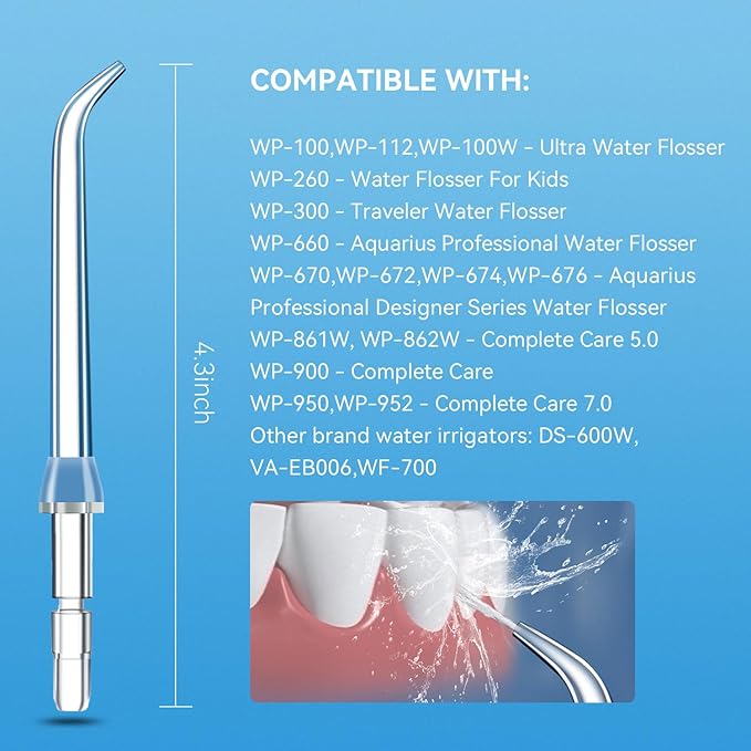 Replacement Tips for Waterpik Water Flosser Classic Jet Tips Waterpik' Replacement Parts and Other Oral Irrigators (6 Classic Jet Tips)