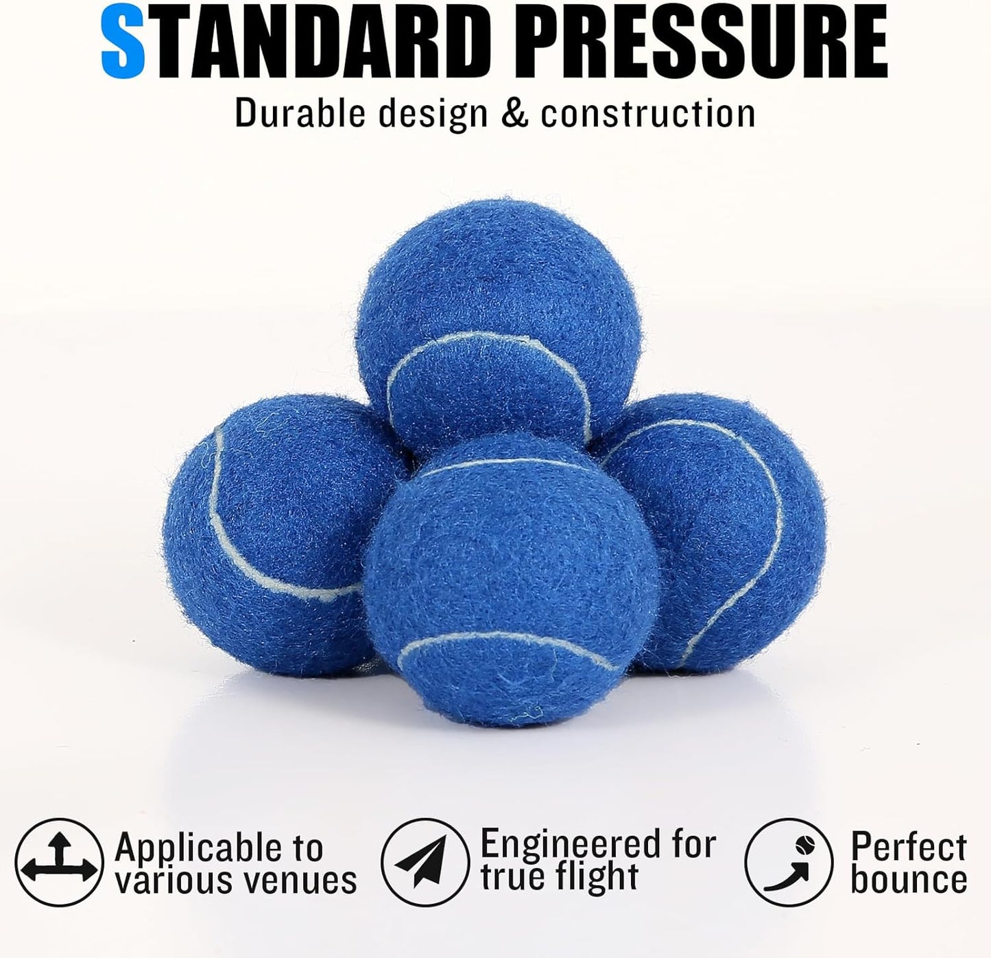 30 Pack Tennis Balls, Training Tennis Balls, Pet Dog Playing Balls, Practice Tennis Balls with Mesh Bag for Transport and Beginner Training