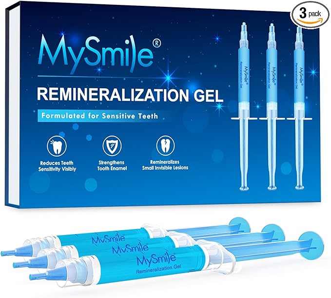 MySmile Remineralization Gel, Remineralizing Gel for Reduce Teeth Sensitivity After Teeth Whitening, Teeth Desensitizing Gel, Strengthen Tooth Enamel, Great for Sensitivity Treatment, 3ML*3PCS