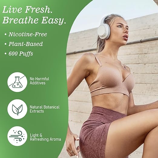 Natural Mullein Herbal Diffuser – Upgraded Formula with Mint and Thyme Long-Lasting Flavored Air Refreshing Support Oral Fixation Menthol Essential