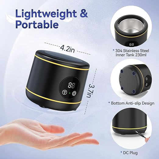 BlueFire Ultrasonic Retainer Cleaner for Dentures, Mouth Guard, Night Guard, Jewelry, 45kHz Professional Dental Ultrasonic Cleaner, Portable Ultrasonic Retainer Cleaner for Home Travel