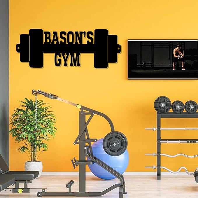 Luxury Personalized Home Gym Metal Sign - Gym & Workout Home Decor