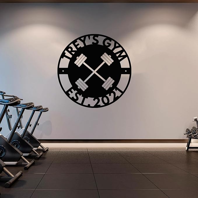 Luxury Personalized Gym Metal Sign, Custom Home Gym Decorations, Gifts for Fitness Lovers, Workout Room Decor, Gym Signs, Christmas Gifts 7