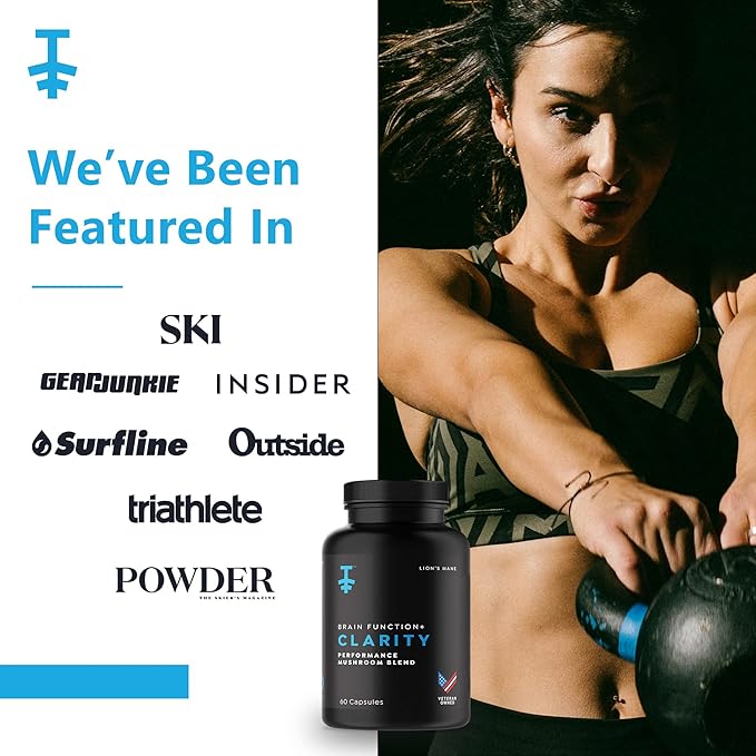 Lions Mane Supplement Capsules - Lion's Mane & Reishi Mushroom Capsules, Nootropics Brain Supplements for Memory and Focus, Mushroom Supplement, Brain Energy Supplements - 60 Count