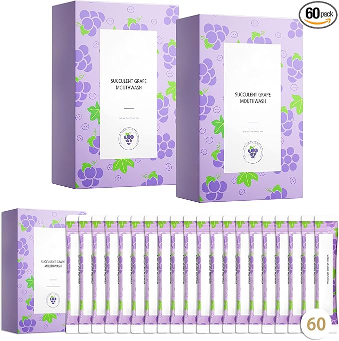 60PCS Travel Size Mouthwash,Portable Mini Mouthwash,Long-Lasting Freshness Travel Mouth Wash for Oral Care A28