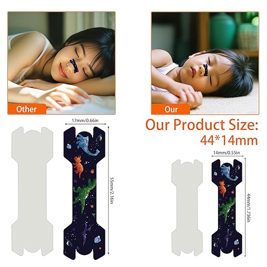 30 Pack Small Size Kids Nasal Strip, Cartoon Pattern 1.73*0.55" Extra Strength Kids Nose Strips for Breathing, Kid Nasal Congestion Relief Nasal Tape, Breathe Snoring Strips Sleep Tape for Children