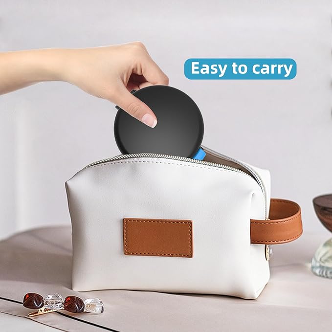 BVN Leak-Proof Denture Bath Cup for Travel, Denture Cup for Soak Dentures, Retainer Cleaning Case with Strainer (Black + Blue)