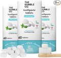 The Humble Co. Whitening Toothpaste Tablets – Fluoride Free Toothpaste Whitening Tablets, Dentist Developed Formula, Vegan, SLS Free, Plastic Free (Peppermint, 3 PK)
