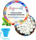 Anymoment Toothpaste Tablets with 7.5% Nano Hydroxyapatite,Flouride Free,SLS Free Remineralize with NHA (1 Month),Gift a Collapsible Cup,Eco & Plastic Free Travel Size Toothpaste