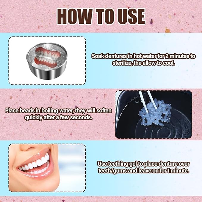 Veneers Teeth for Women and Men, Tooth Replacement Kit, Nature and Comfortable