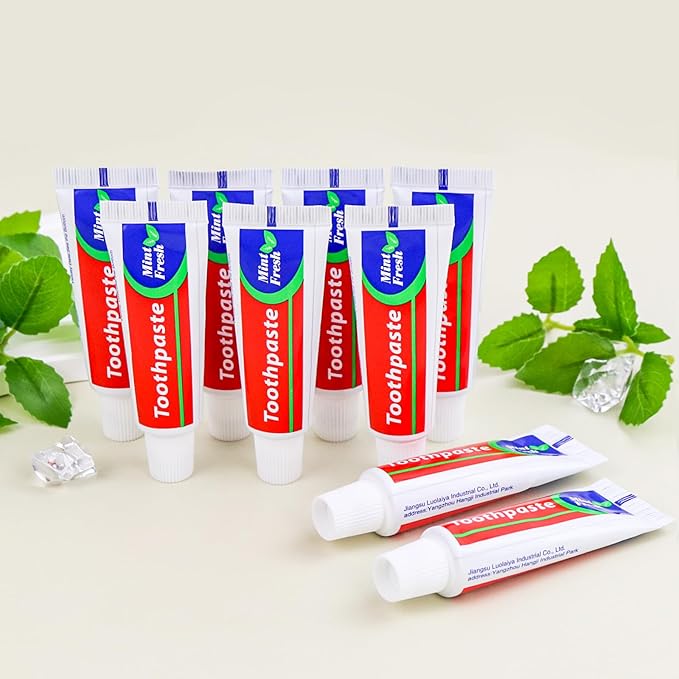 30pcs Travel Size Toothpaste Bulk, 0.88oz/25g Mint Mini Disposable Toothpaste for Hotel, Guests, Homeless, Charity