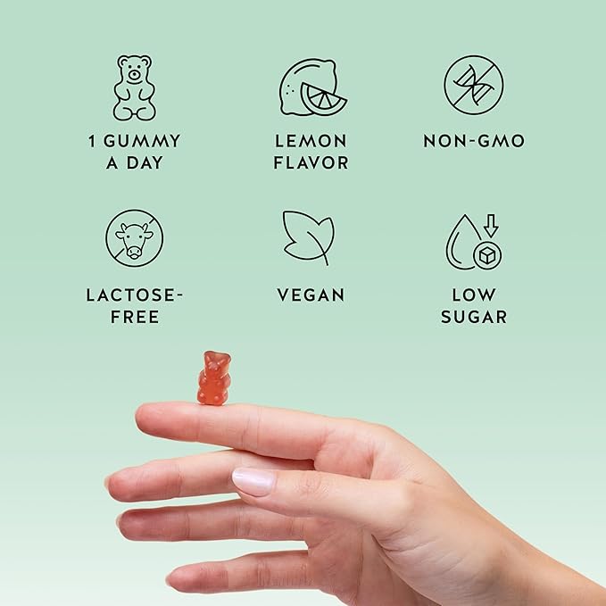 Immune Support Gummies – Vitamin C, D, B6 & B12 – Daily Immune Boost – Vegan, Naturally Flavored (60 Gummies)