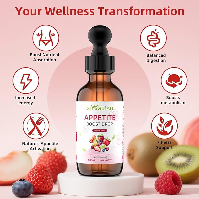 Appetite Booster Drops ：Premium Dietary Supplement for Kids Women Promotes Healthy Eating Improves Digestive Intestinal Health Aids Fast Digestion Absorption Support Growth Mixed Fruit Flavor