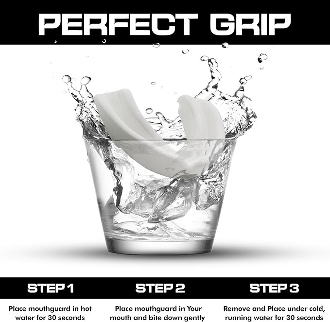 Sports Mouth Guard for Kids,Youth,Boys,Girls,Child Teen Mouthguard with Case (BPA Free) for Boxing, Martial Arts,MMA Karate,Lacrosse,Football,Soccer and All Contact Sports (White)