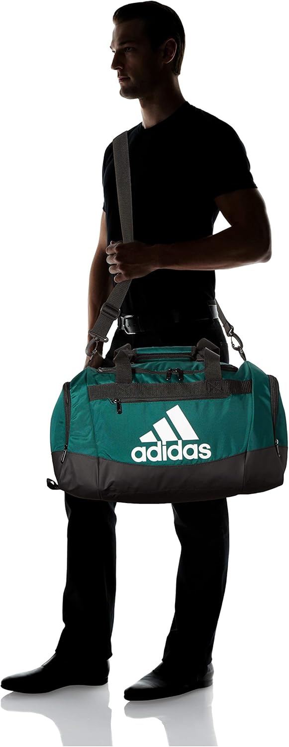 adidas Unisex Defender 4.0 Gym Duffel Bag for Men and Women, Team Dark Green, Small (38L)
