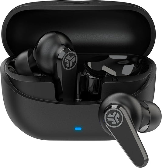 JLab Go Pods ANC True Wireless Bluetooth Earbuds & Charging Case, Hybrid Active Noise canceling + Be Aware for Safe Listening, 26+ Hours Total Playtime, Clear Calls, Custom Sound via App, Black