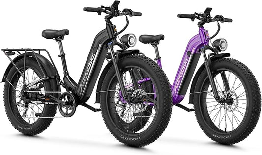 M1 Pro Electric Bike, 1800W Peak Motor Electric Bike for Adults, 48V 17.5Ah, 26'' x 4.0'' Fat Tire Electric Mountain Bike, Ebike with 85 Miles, 36MPH, 7 Speed 110Nm and Dual Suspension
