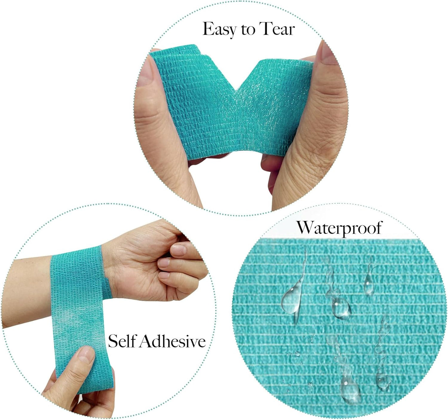 32 Rolls Self Adhesive Bandage Wrap 2 inch Cohesive Bandage Wrap Stretch Bandages Wraps Tape Colorful Elastic Self-Adherent Tape for Wrist Ankle Sports Swelling Sprains