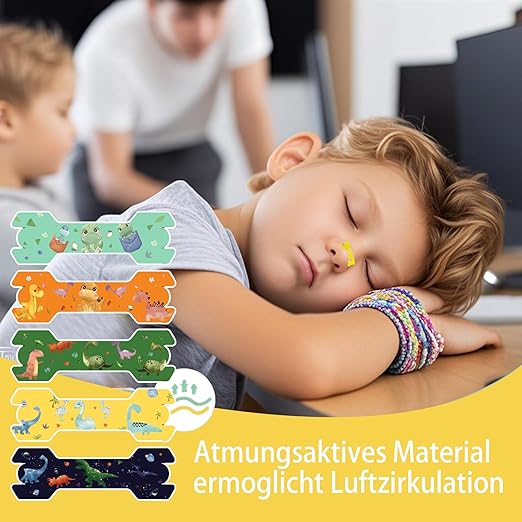 30 Pack Small Size Kids Nasal Strip, Cartoon Pattern 1.73*0.55" Extra Strength Kids Nose Strips for Breathing, Kid Nasal Congestion Relief Nasal Tape, Breathe Snoring Strips Sleep Tape for Children