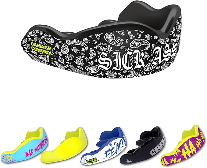 DAMAGE CONTROL High-Impact Mouth Guard – Sports Mouthguard for Boxing, Football, Hockey, Lacrosse & Basketball, Protects Teeth & Jaw, Protective Mouthpiece for Adults & Youth