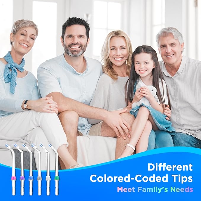 for Waterpik Replacement Heads, Replacement Tips for Waterpik Water Flosser, Suitable for Waterpik Accessories Replacement Tips, for PS-100E(6 Plaque Chaser Tips)