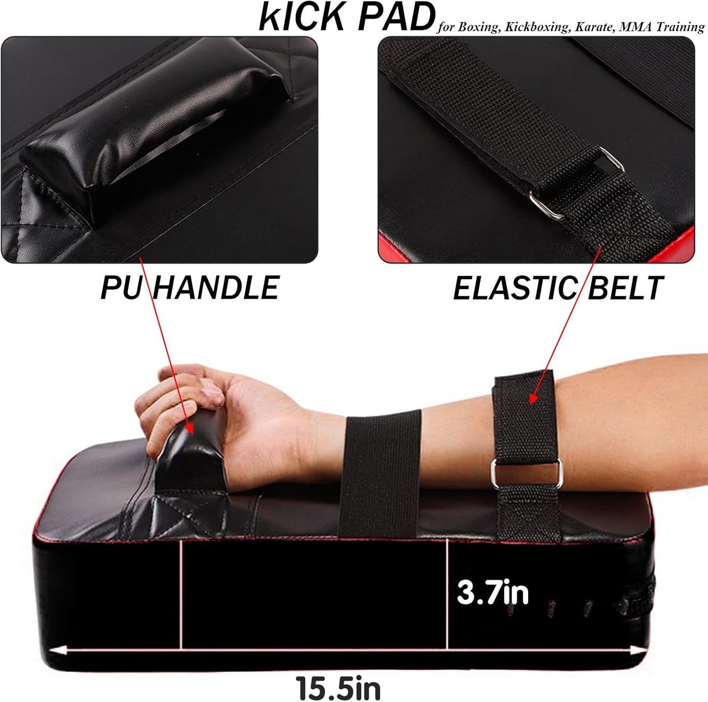 2-in-1 Punching Mitts Kick Pack Set, Boxing Mitts Focus Pads, Taewondo Kick Pad, Curved Boxing Gloves Adjustable Strike Shield, Martial Arts Training Equipment for Kickboxing, Karate, Muay Thai, MMA