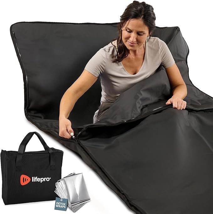 LifePro RejuvaWrap Infrared Sauna Blanket for Detox & Relaxation – Available in 5 Colors & 3 Models – Portable Far Infrared at Home Sauna for Muscle Relief, Circulation & Recovery – 9 Heat Levels