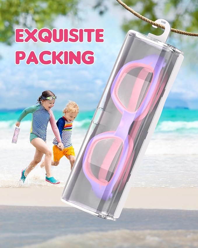 Kids Swim Goggles,Swimming Goggles for Kids 6-14, Anti-Fog UV Protection Pool Glasses for Boys Girls