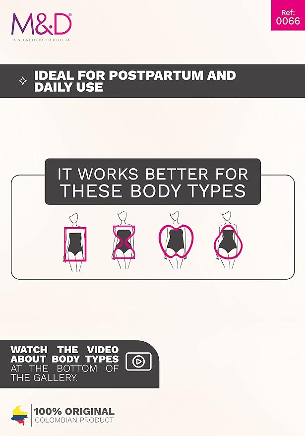 M&D Fajas Colombianas Postparto Reductoras y Moldeadoras Strapless Colombian Postpartum Girdles Butt Lift for Women