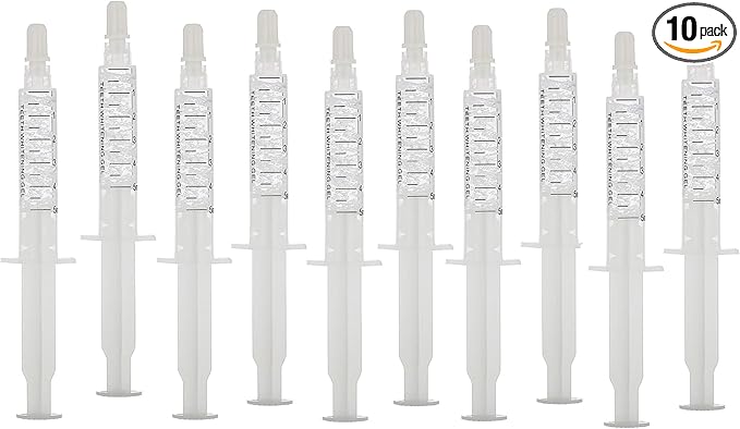 Bright White Smiles 22% Teeth Whitening Gel Refills 10 Pack Bleaching Gel, Whiten Your Teeth Without Sensitivity, Great for Sensitive Tooth Whitening, Carbamide Peroxide Teeth Whitening Gel (10X 5ML)
