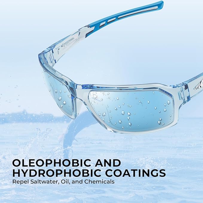 KastKing Chippewa Polarized Fishing Sunglasses, UV400 Protection Full Wrap Frame Sports Cycling Sunglasses, 1.0mm TAC Lenses