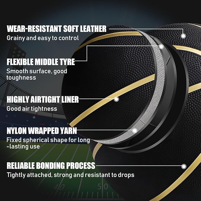 8 Pcs Sports Balls Set Include Basketball Football Soccer Volleyball with 2 Sport Equipment Bags 2 Pumps for Teens Youth Adult Outdoor Operation Christmas Ball Gifts