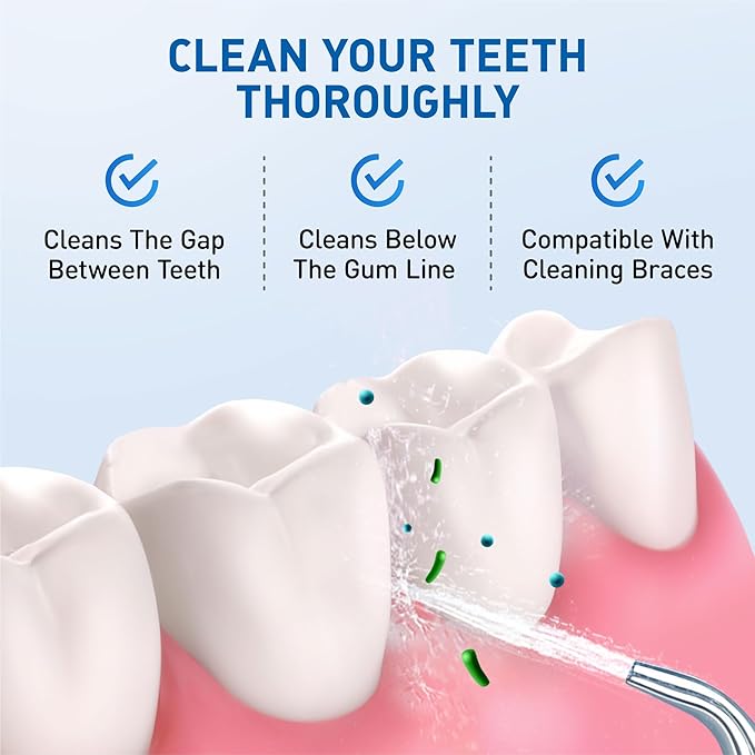 Water Flosser Replacement Tips for Waterpik, Replacement Heads for Waterpik (6 Classic Jet Tips)