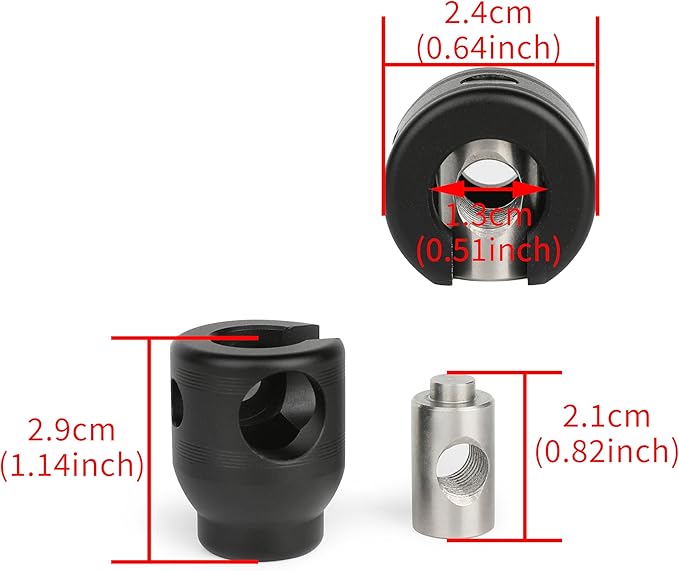 AMEYXGS Archery Bow Stabilizer for Compound Bow, 3K Carbon Fiber 6", 8", 10", 12" 15" Rods, Damping System, Weights Kit, Single Side V-Bar Mount,Quick Disconnect